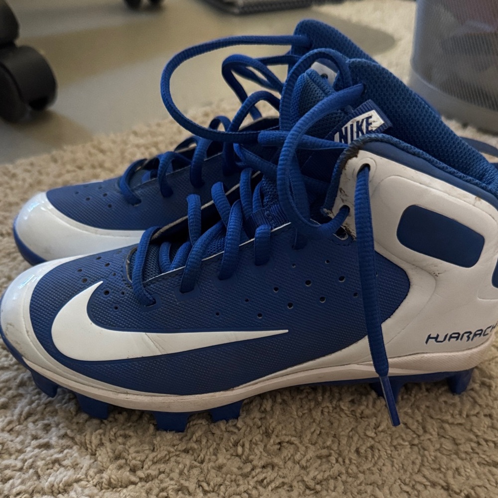 Nike Kids Blue and White Cleats